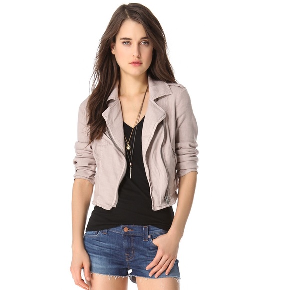 Free People Blush Linen Moto Jacket - Picture 8 of 8